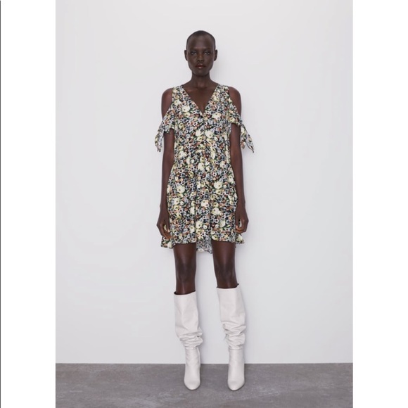 ZARA FLORAL PRINT DRESS - Picture 4 of 4